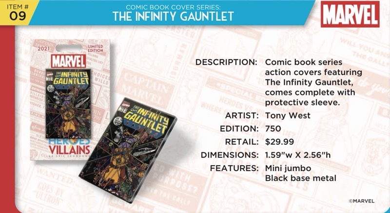 Infinity Gauntlet Comic Book Pin - Disney Heroes Vs. Villains Event