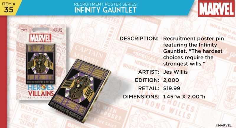 Infinity Gauntlet Pin - Disney Heroes Vs. Villains Event