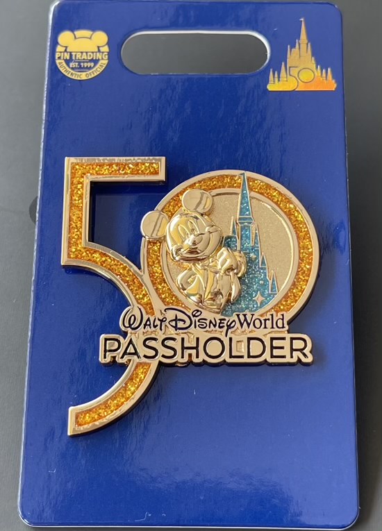 Mickey Mouse WDW 50th Annual Passholder Pin