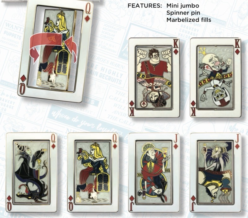 Playing Cards Boxed Pin Set - Disney Heroes Vs. Villains Event