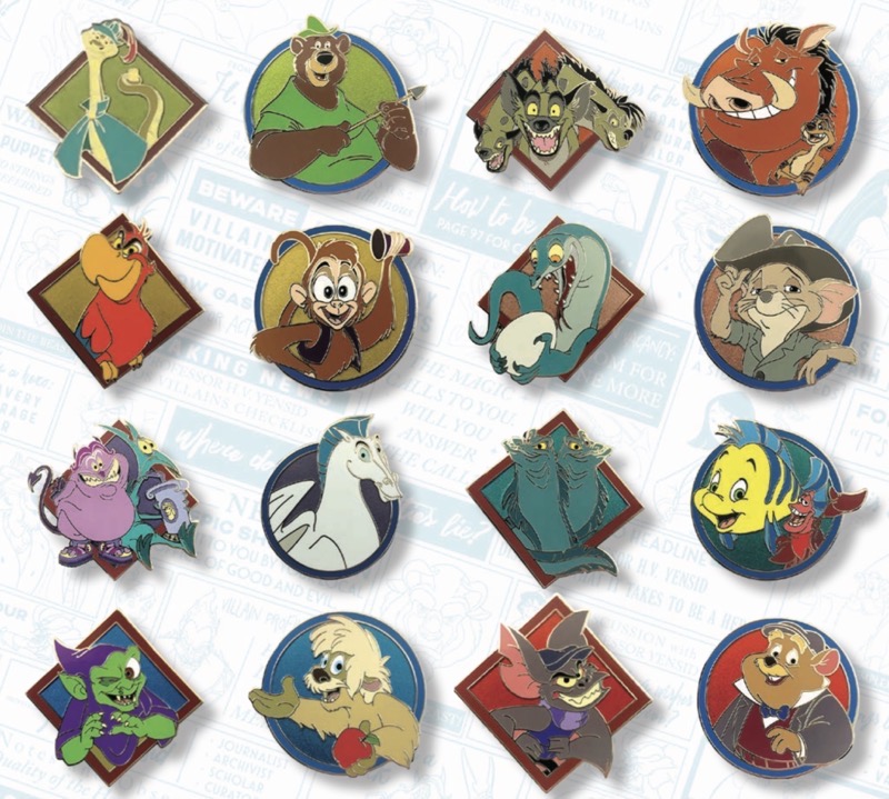 Sidekicks Mystery Pins - Disney Heroes Vs. Villains Event