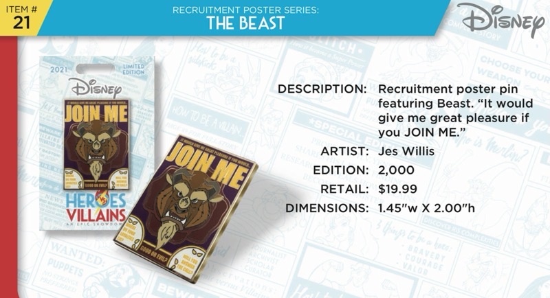 The Beast Pin - Disney Heroes Vs. Villains Event