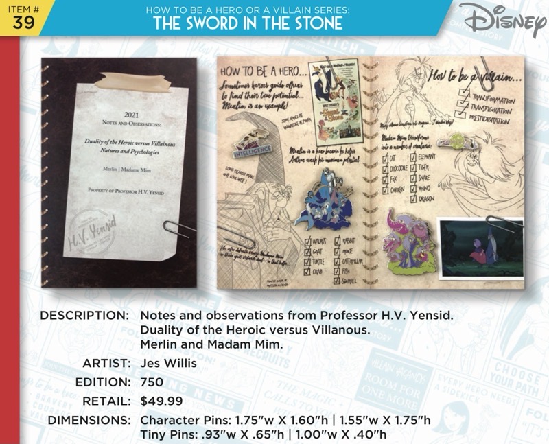 The Sword in the Stone Pin Set - Disney Heroes Vs. Villains Event