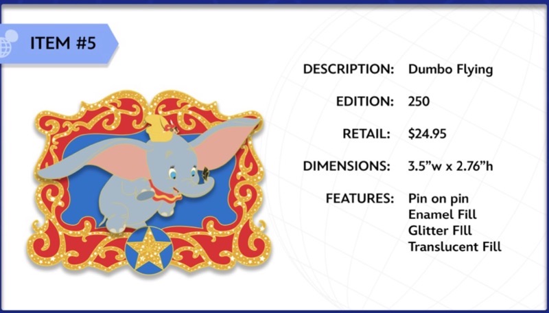 Dumbo Flying WDI Pin