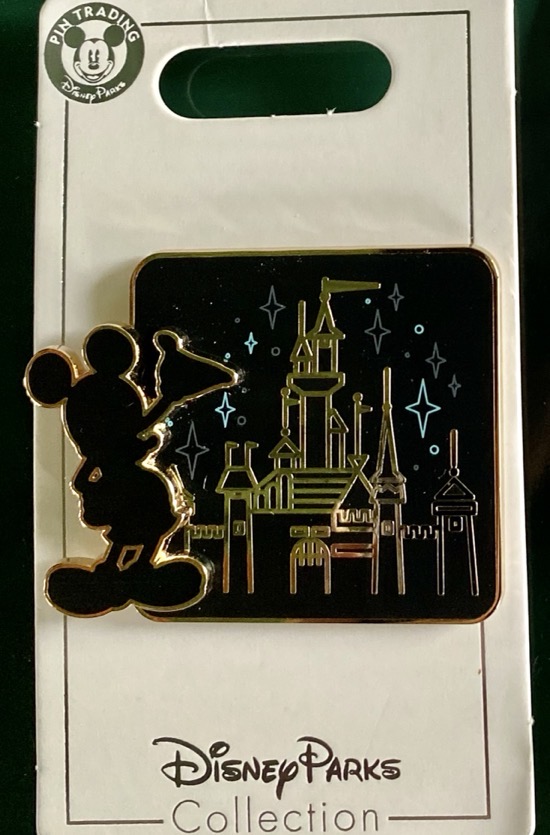 Mickey Silhouette Sleeping Beauty Castle Disneyland Pin