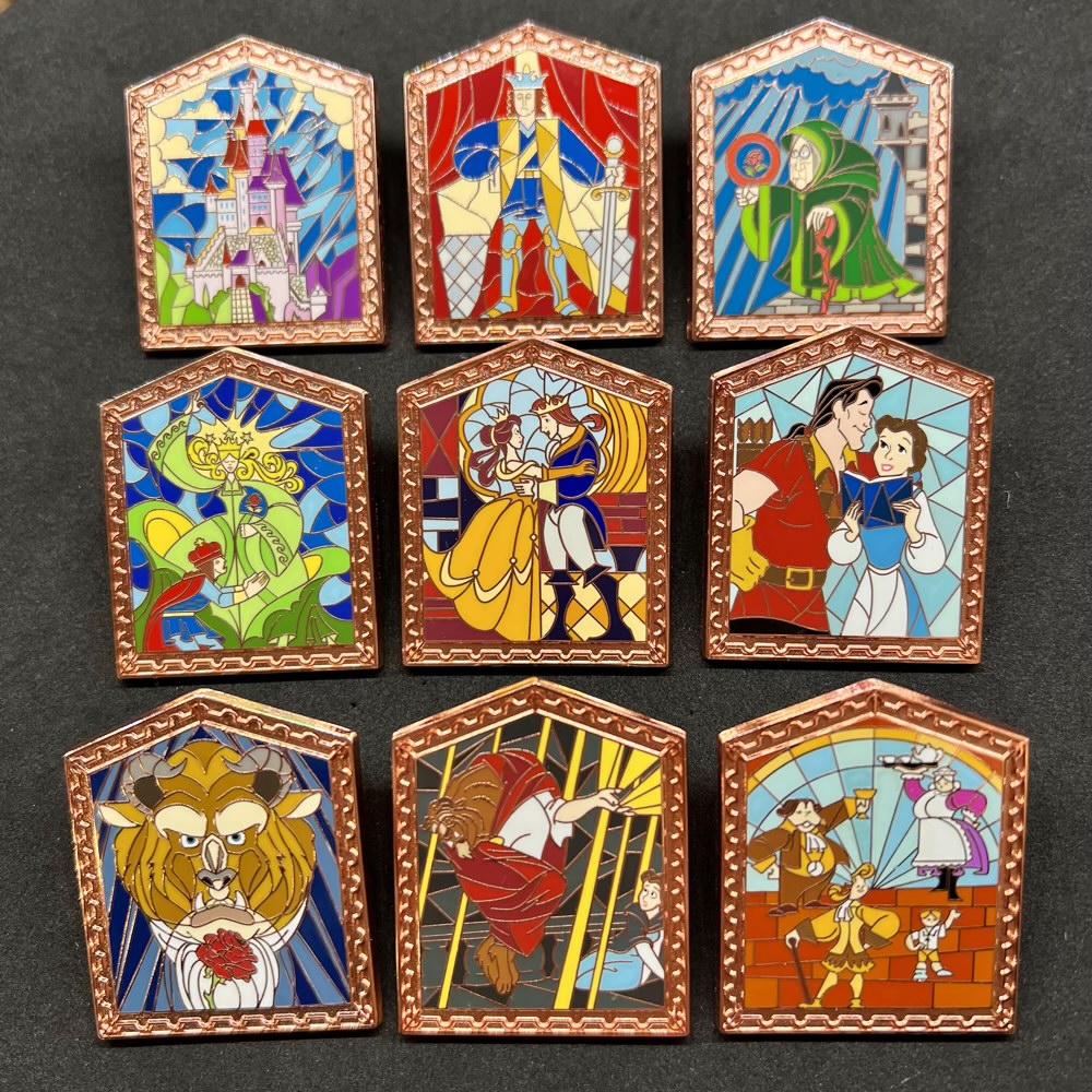 Beauty and the Beast Windows of Love Mystery Disney Pins