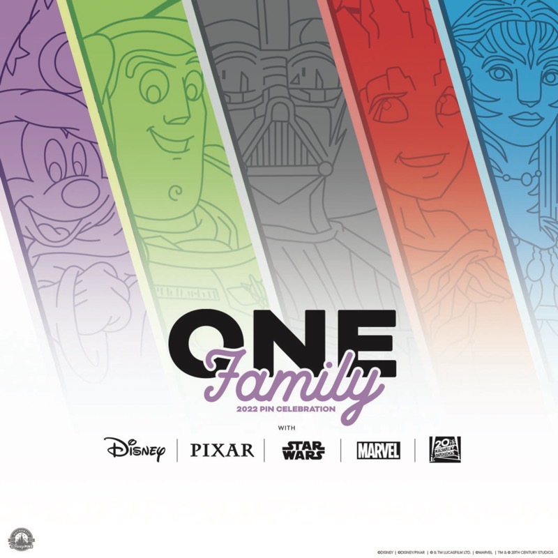 One Family 2022 Disney Pin Event Logo