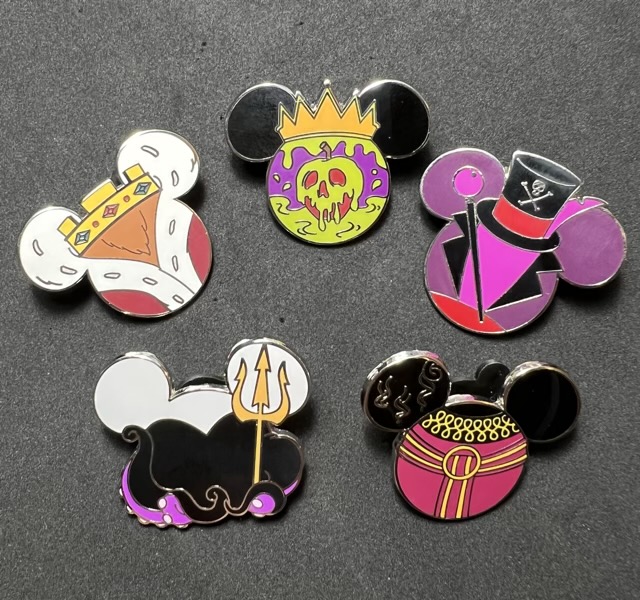 Disney Villains Mickey Icon Mystery Pins