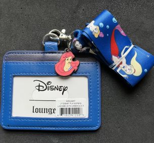 Back of The Little Mermaid Sisters Loungefly Cardholder Lanyard
