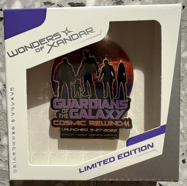 Guardians of the Galaxy Cosmic Rewind Opening Day Jumbo Pin in Box