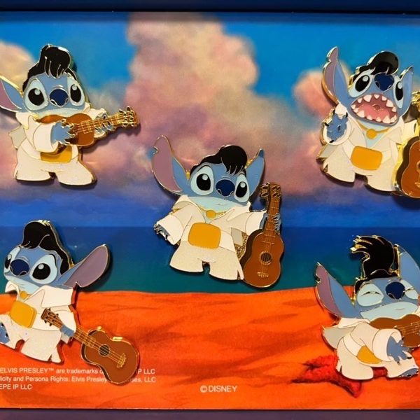 Disney Auctions (P.I.N.S.) Stitch as Elvis 6 pin set - Antique