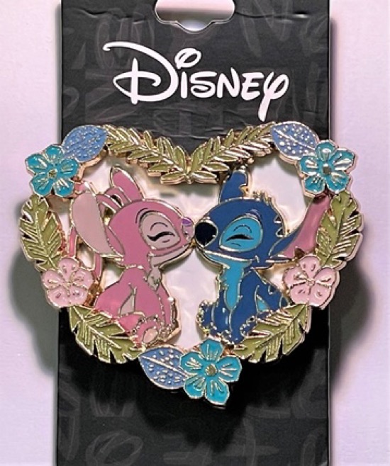 Stitch & Angel Amore Flower Picture Frame LE 300 Disney Pin at PinAPalooza