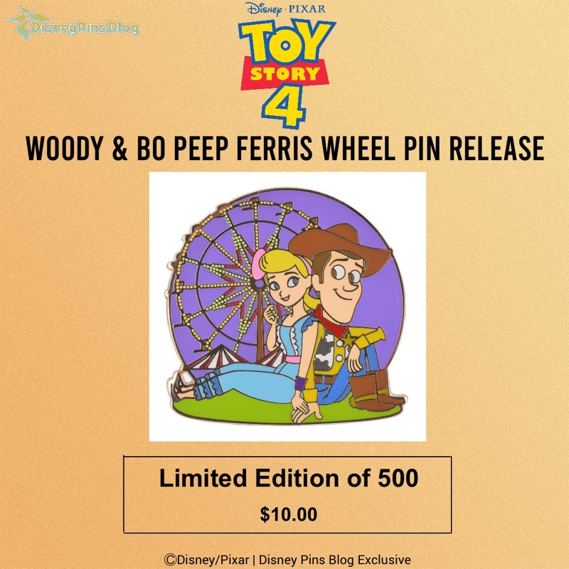 Woody & Bo Peep Ferris Wheel Pin Release – Disney Pins Blog Exclusive -  Disney Pins Blog