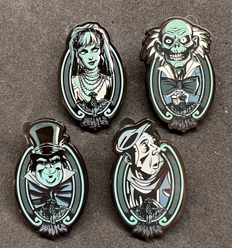 The Haunted Mansion Ghost Portraits Mystery Pin Set