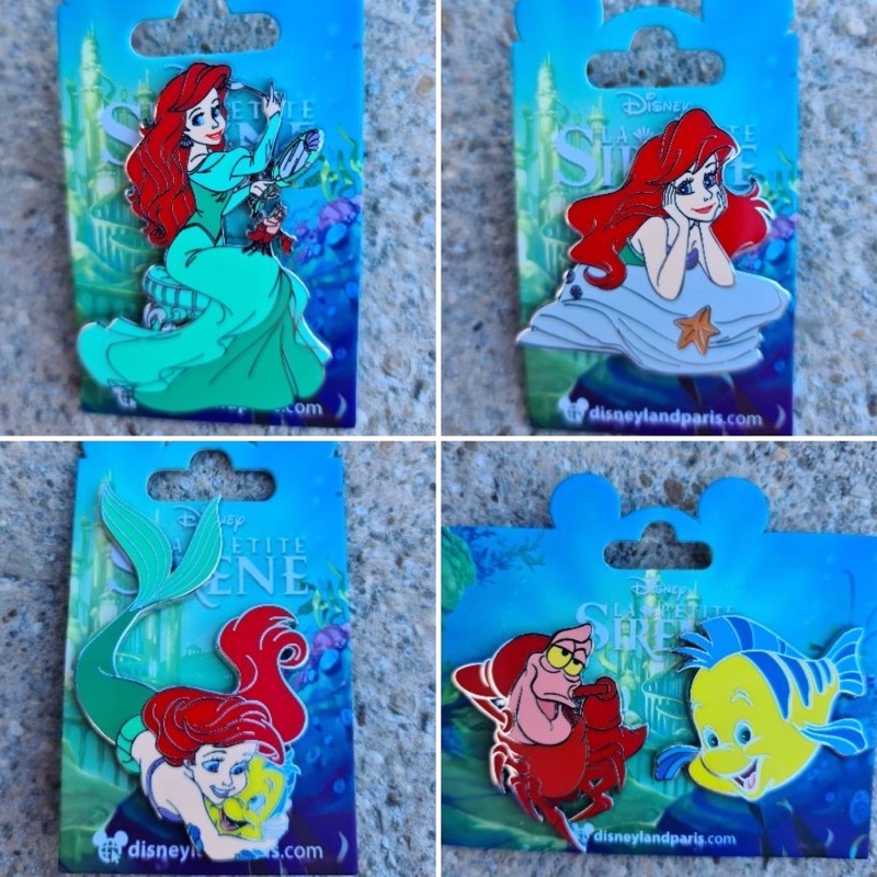 The Little Mermaid Pins - Disneyland Paris August 2022