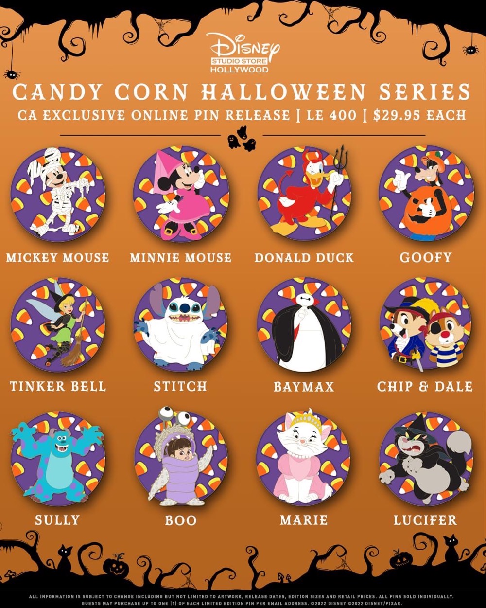 Candy Corn Halloween 2022 DSSH Pins