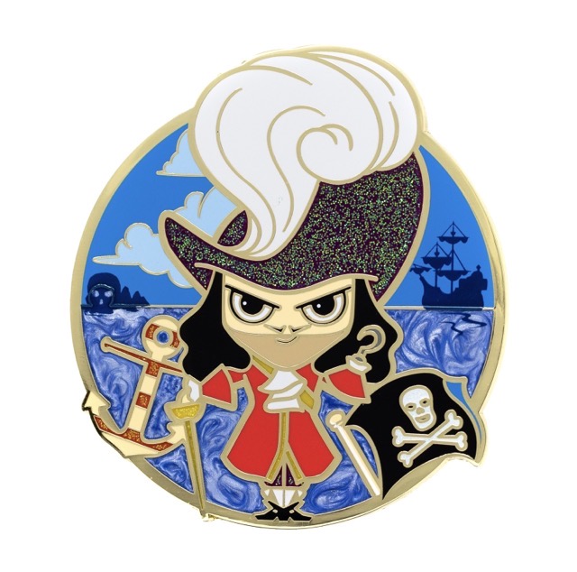 Captain Hook Cute Villains Disney Pin - PInk a la Mode