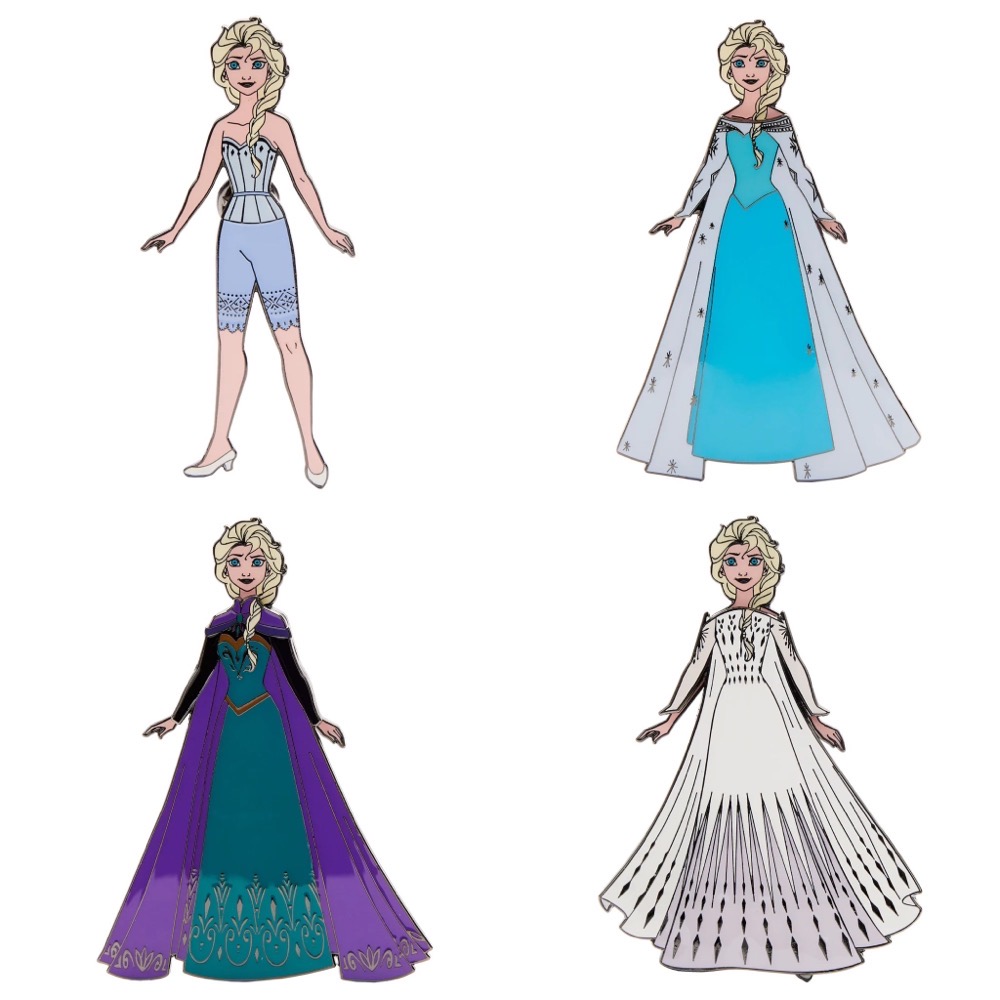 Elsa Paper Doll Magnetic Disney Pin Set By Loungefly Disney Pins Blog