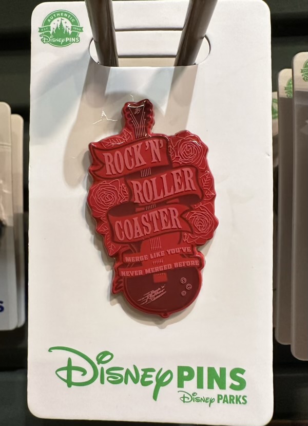 Rock N Roller Coaster Red Guitar Disney Pin
