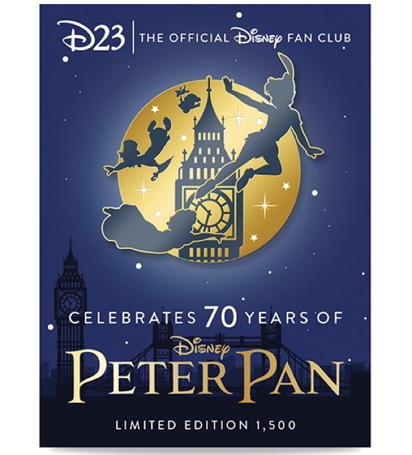 Peter Pan 70th Anniversary D23 Gold Member Exclusive Disney Pin