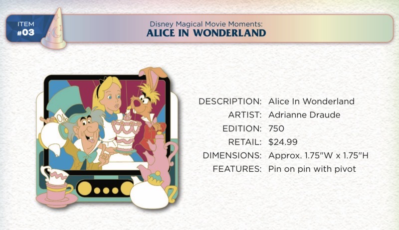 Alice in Wonderland Pin - Disney Magic HAP-Pins 2023 Event