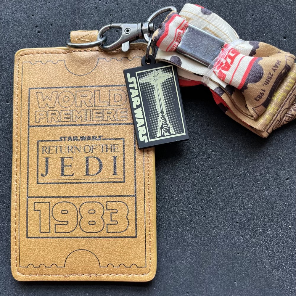 Star Wars: Return of the Jedi World Premiere Ticket Loungefly Cardholder Lanyard - Front