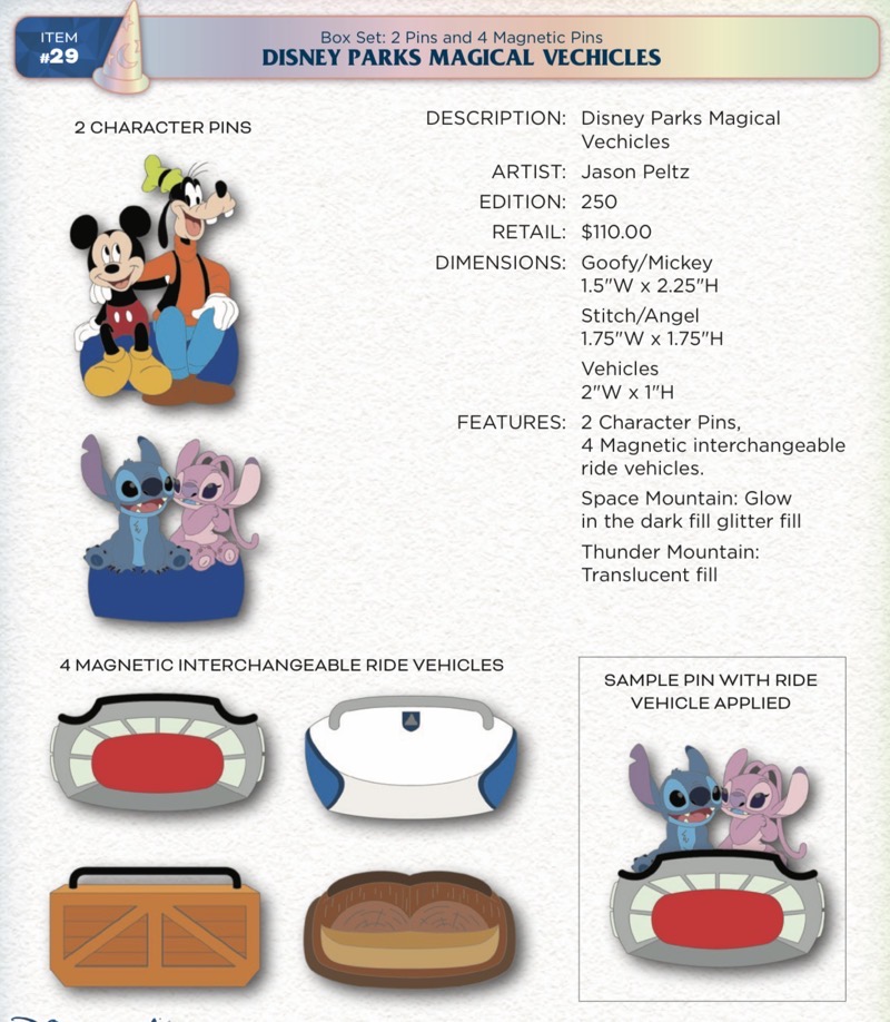 Magical Vehicles Pin - Disney Magic HAP-Pins 2023 Event