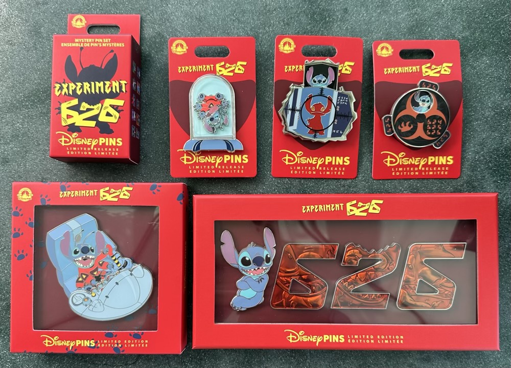 Disney Pins Blog - New Stitch pins recently released at Disneyland