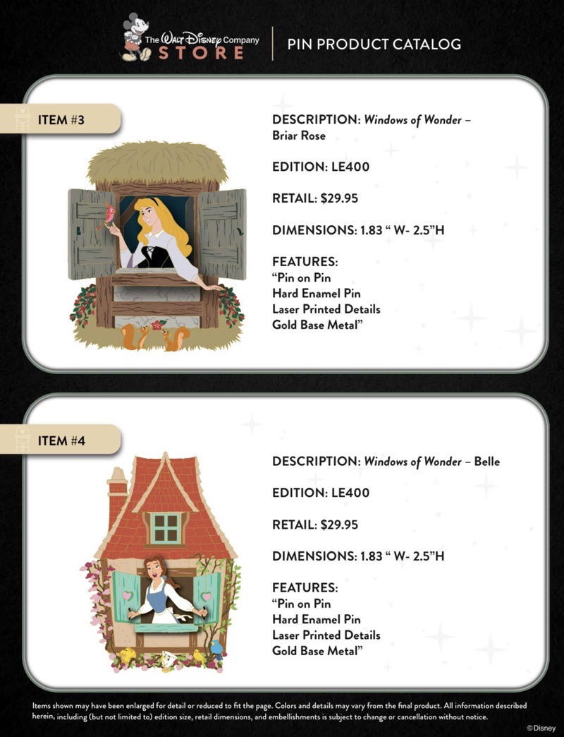 The Walt Disney Company Store Pin Catalog for Destination D23 2023