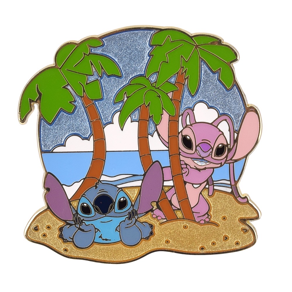 Stitch & Angel Beach Days Disney Pin