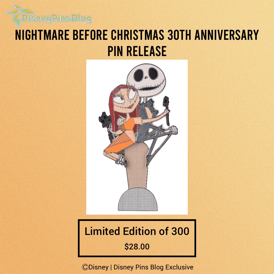 Jack & Sally Nightmare Before Christmas 30th Anniversary Disney Pin at DPB Store