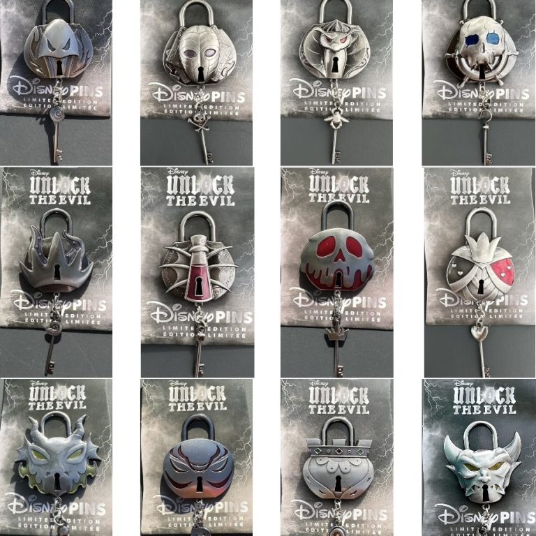 World of Evil Mystery Collection complete set of 16 pins
