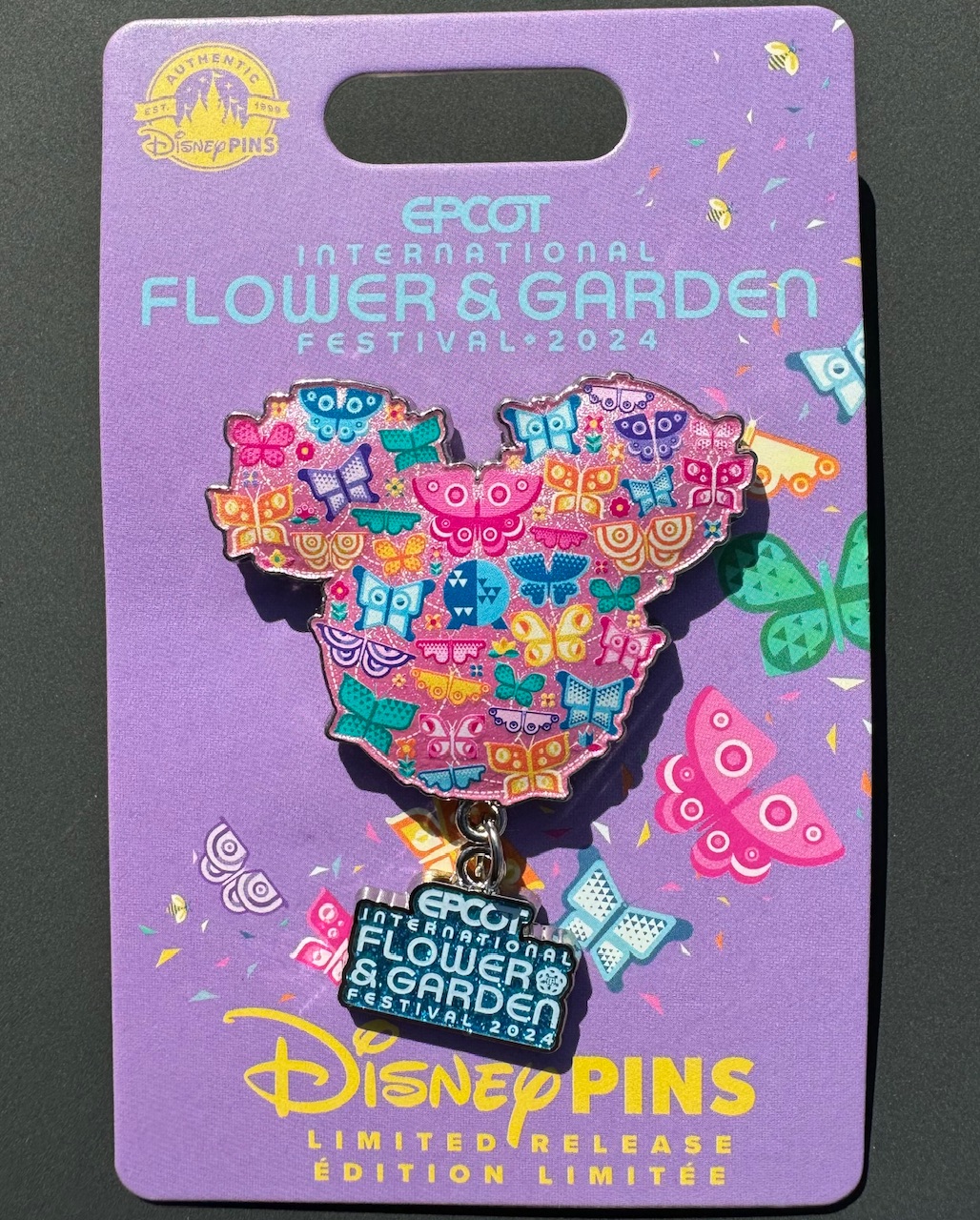 Minnie Mouse Icon Dangle Pin – Epcot Flower & Garden Festival 2024