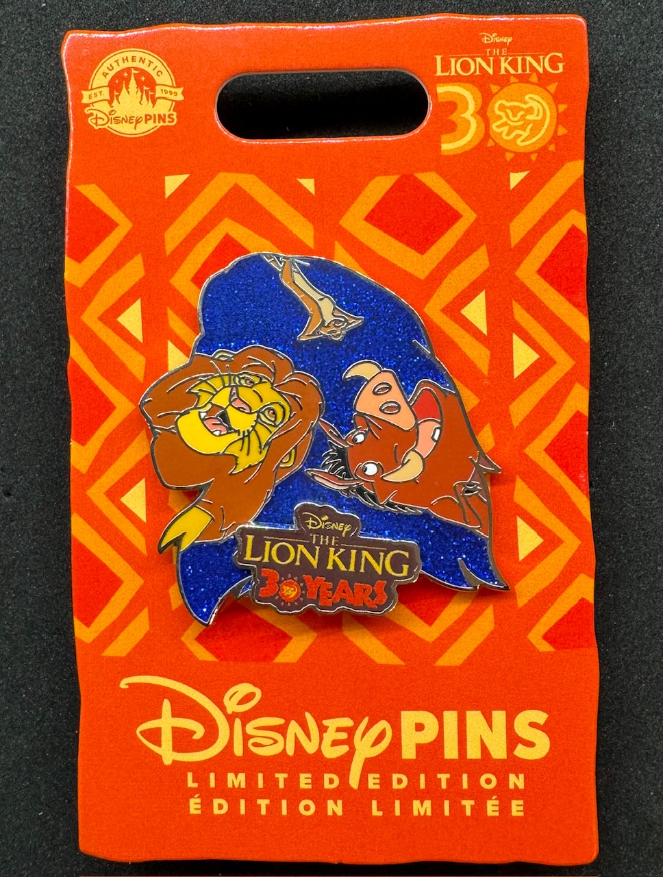 Simba, Timon & Pumbaa Lion King 30th Anniversary Disney Pin