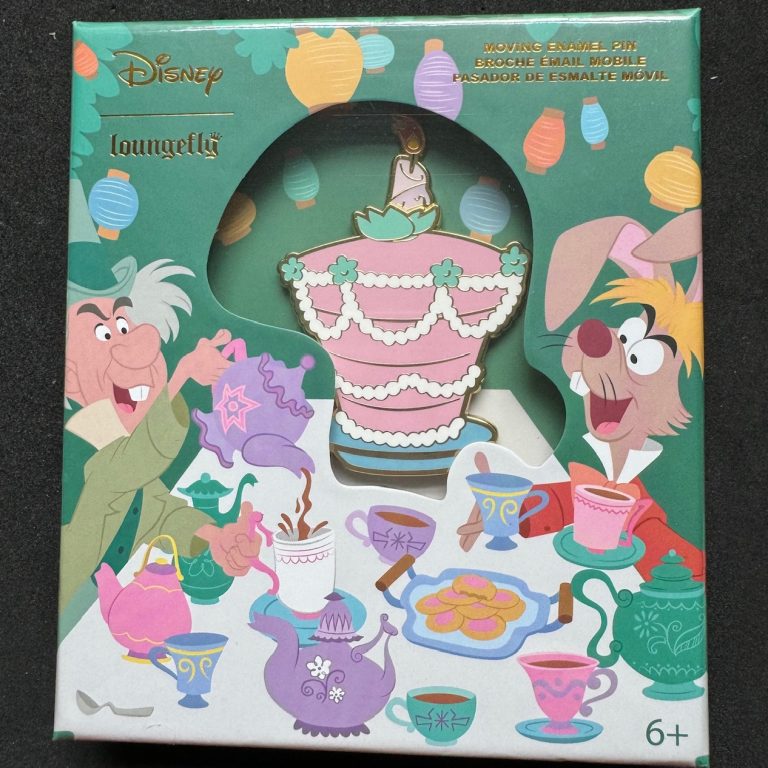 Disney Alice and Mad Hatter Sliding Loungefly Pin Mad Tea Party authentic Limited Release