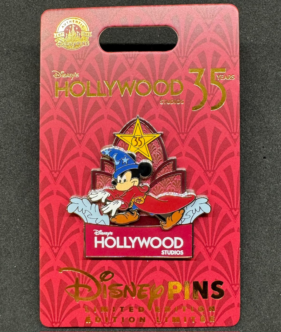 Sorcerer Mickey Disney’s Hollywood Studios 35th Anniversary Pin