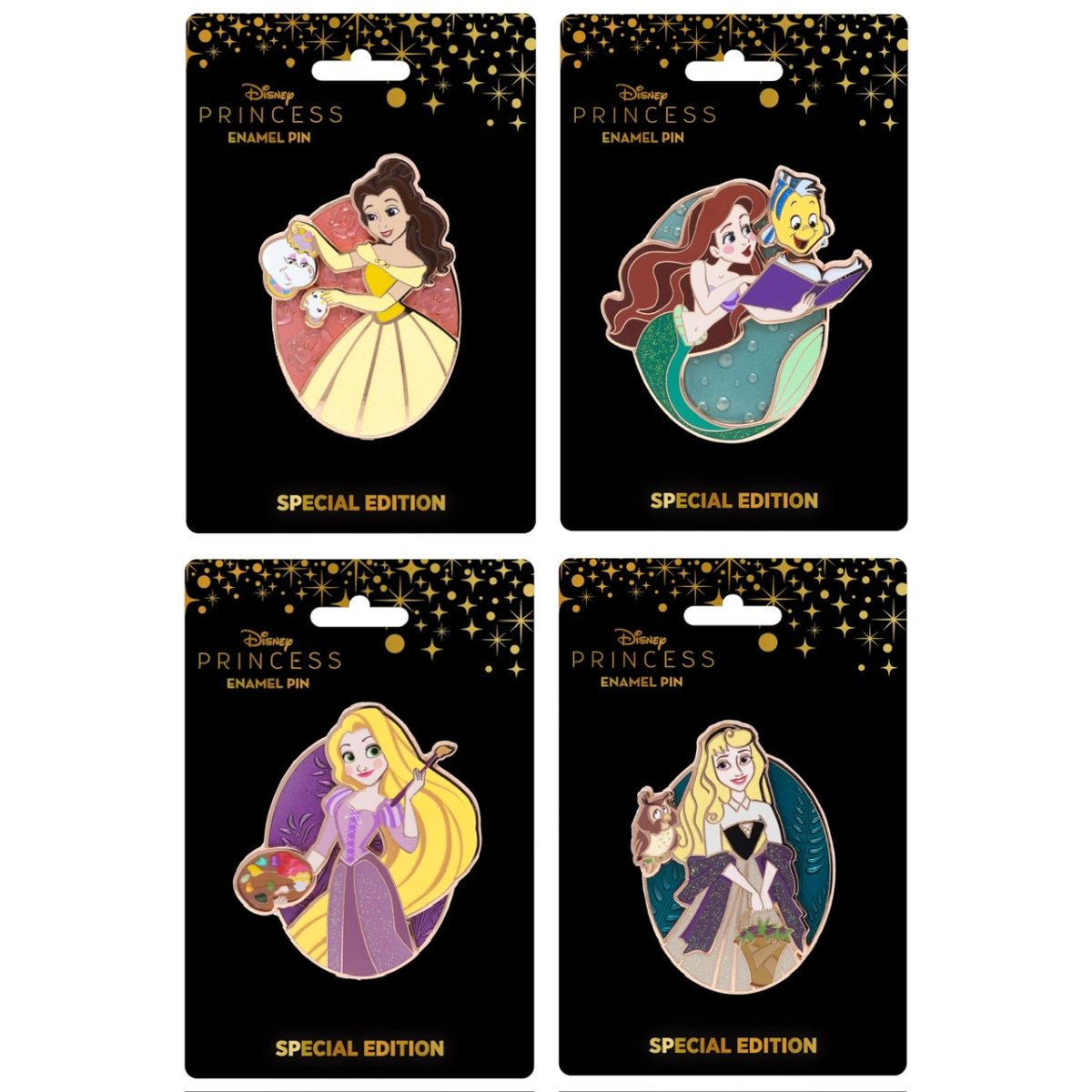 Disney Princess Moments Wave 1 Pins at Pink a la Mode - Disney Pins Blog