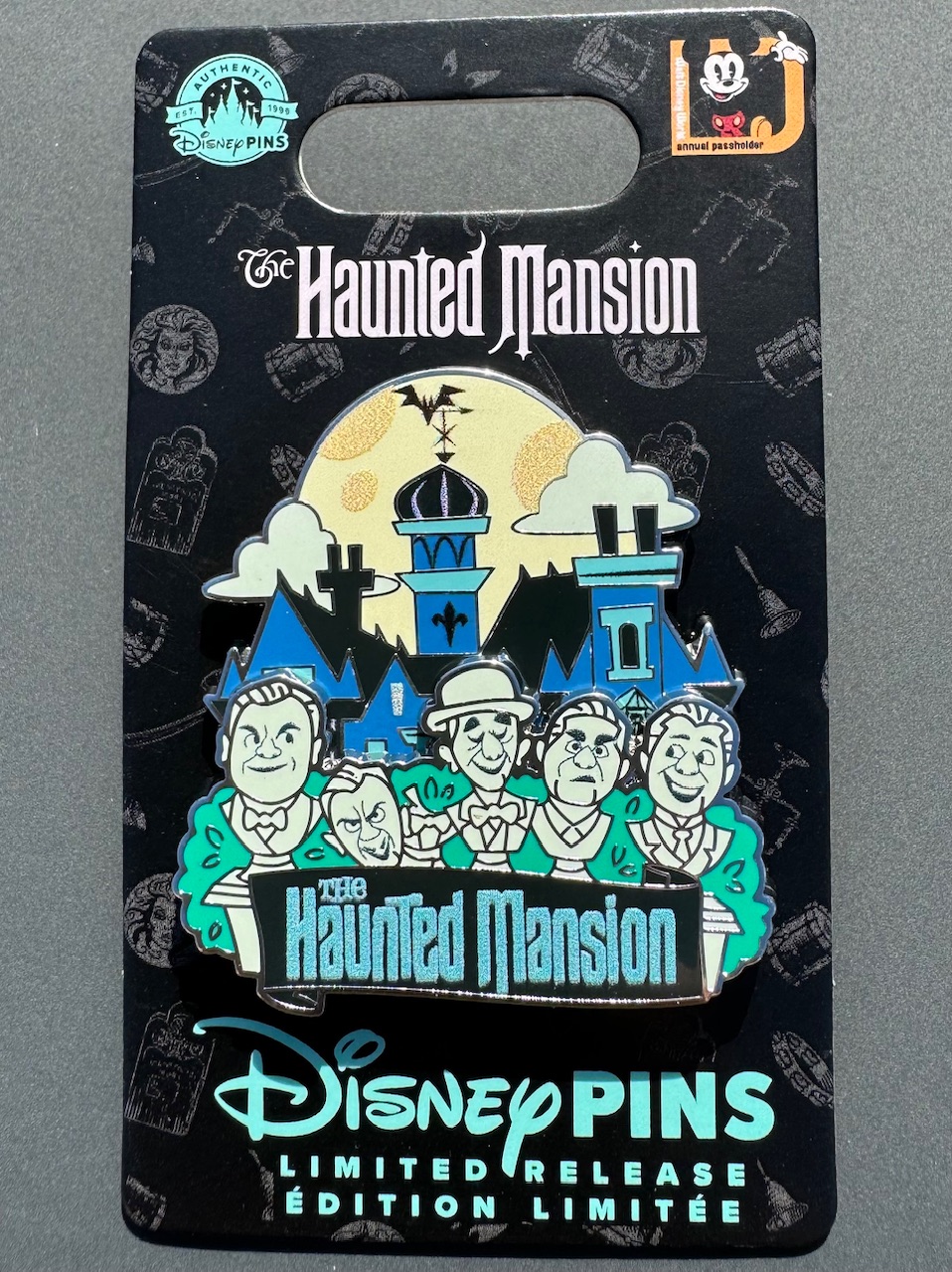 The Haunted Mansion Phantom Five WDW Passholder Pin