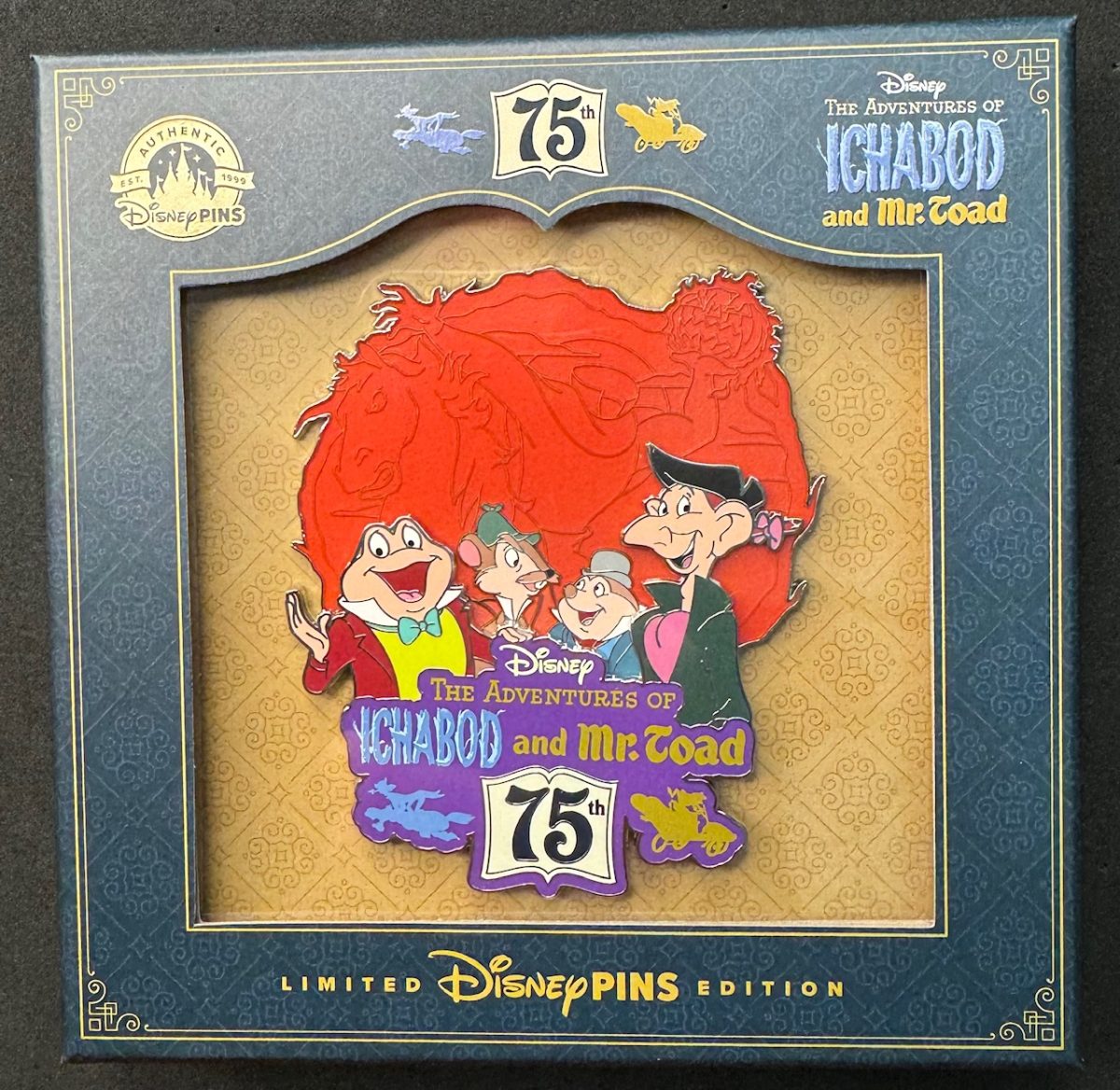 Ichabod and Mr. Toad 75th Anniversary Pin - D23 2024