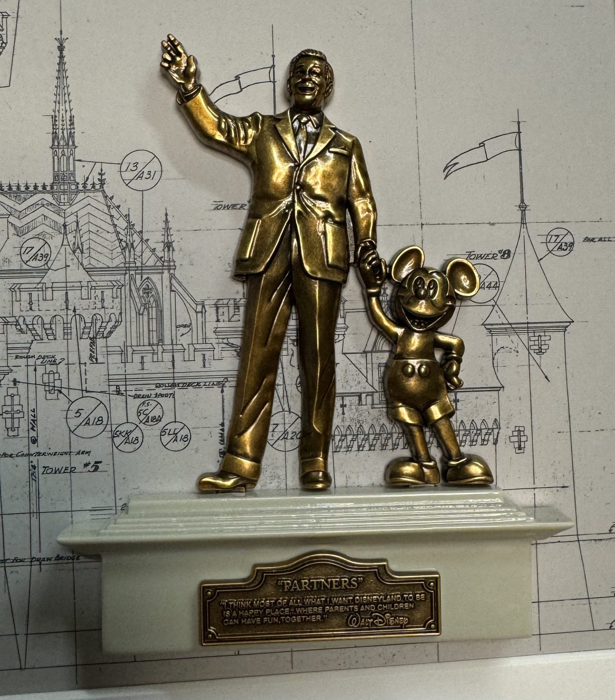 Closer Look at Partners Statue Pin - D23 2024