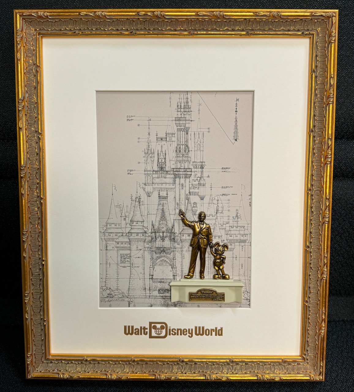 Walt Disney World Partners Statued Framed Pin - D23 2024