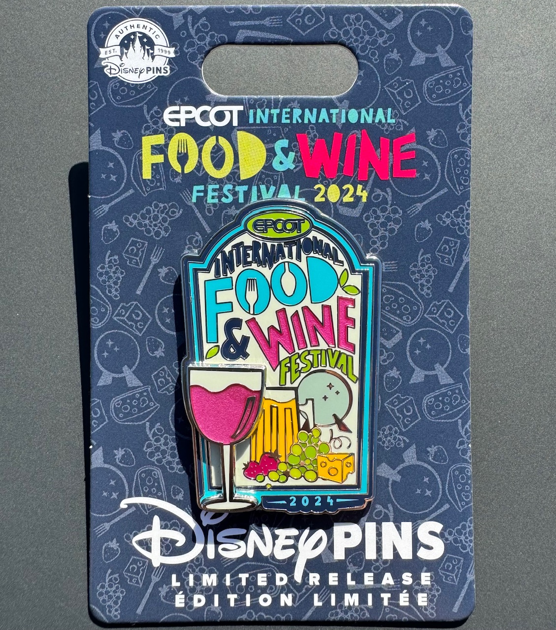 Epcot Food & Wine Festival 2024 Logo Disney Pin