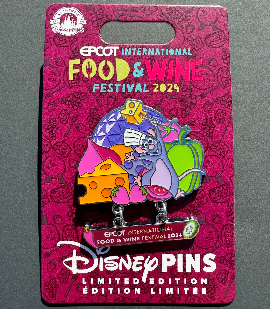 Remy Epcot Food & Wine Festival Logo Dangle Pin