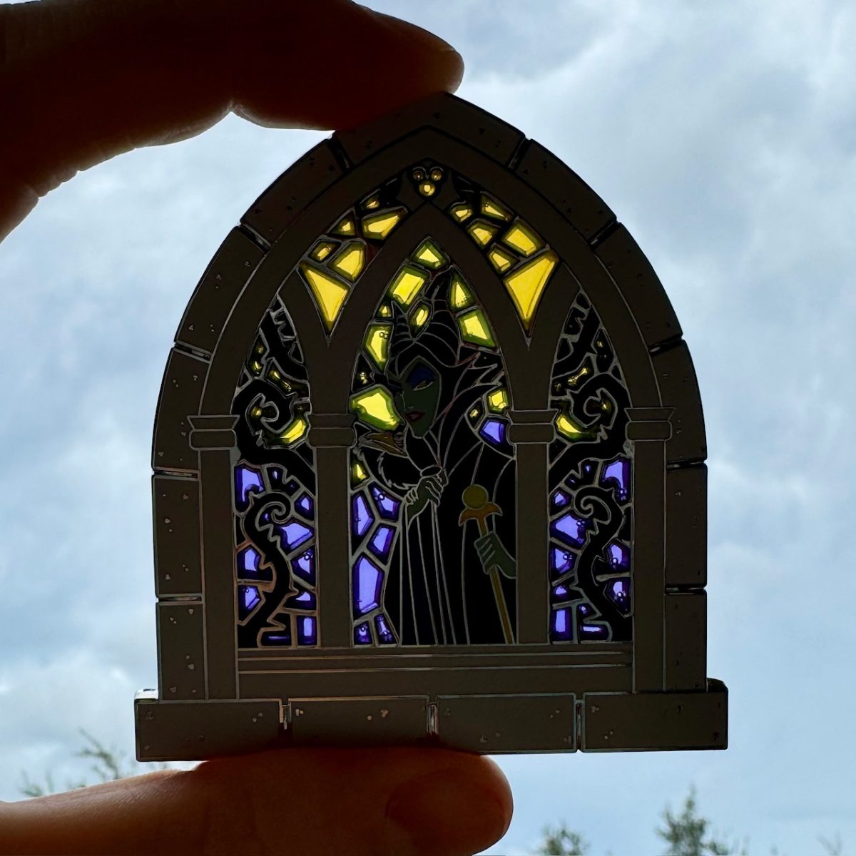 Maleficent Castle Stained Glass Disney Pin