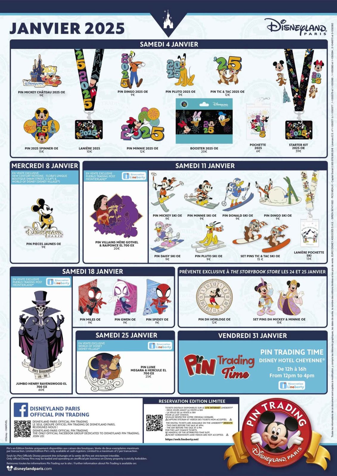 Disneyland Paris January 2025 Pin Releases