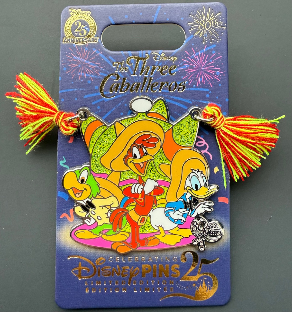 The Three Caballeros 80th Anniversary Disney Pin