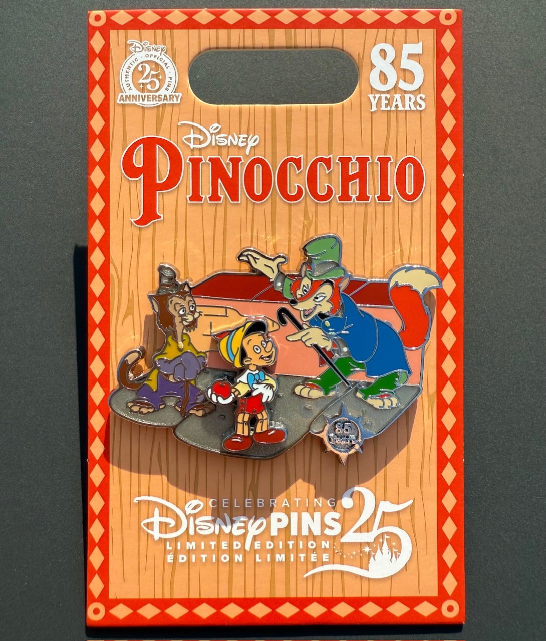 Pinocchio Characters - Pinocchio 85th Anniversary Disney Pin