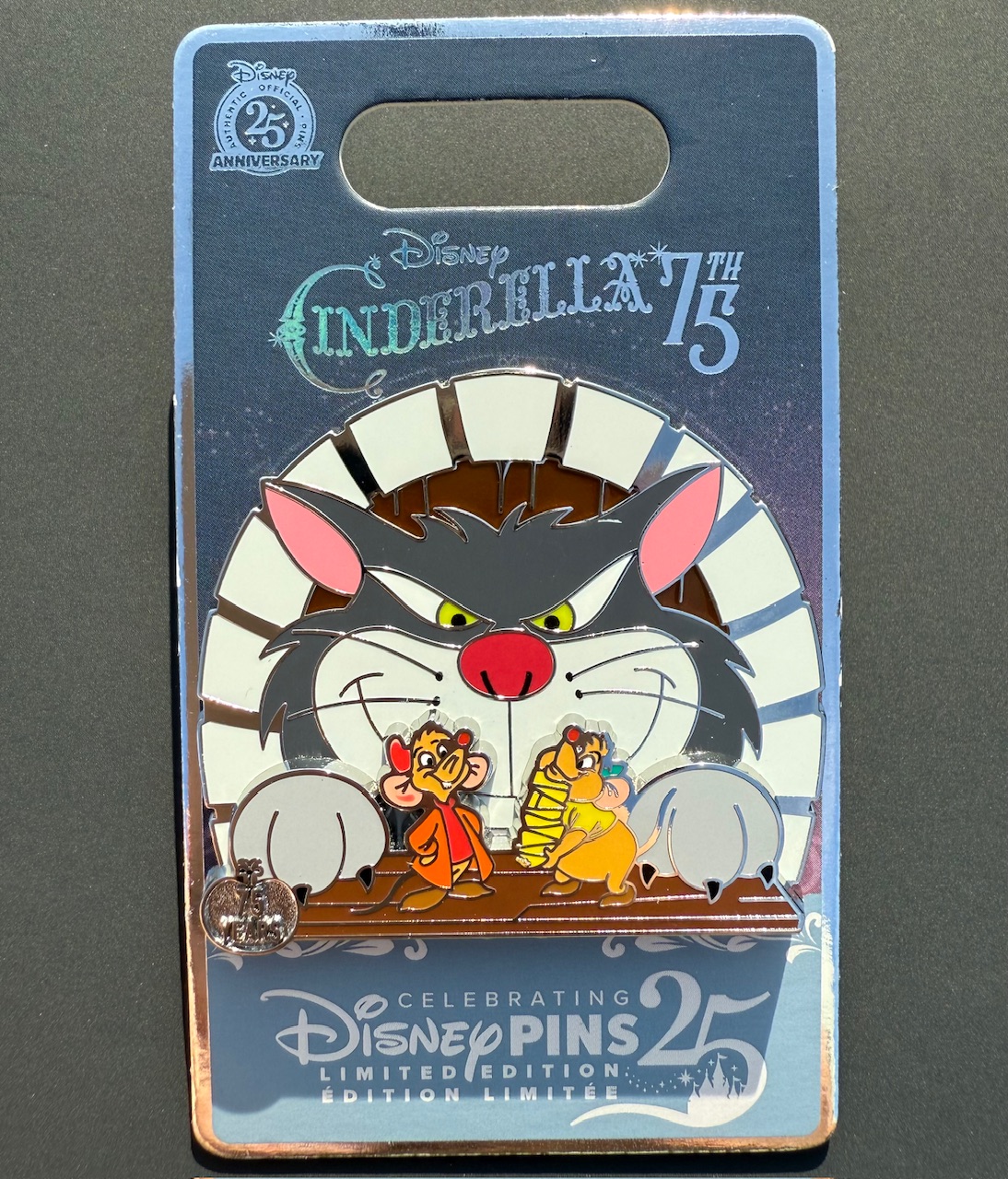 Lucifer, Jaq & Gus - Cinderella 75th Anniversary Disney Pin