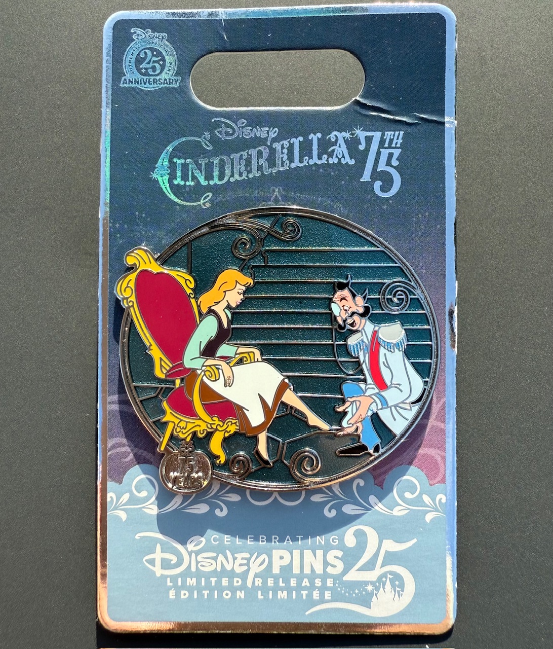 Cinderella & Grand Duke - Cinderella 75th Anniversary Disney Pin