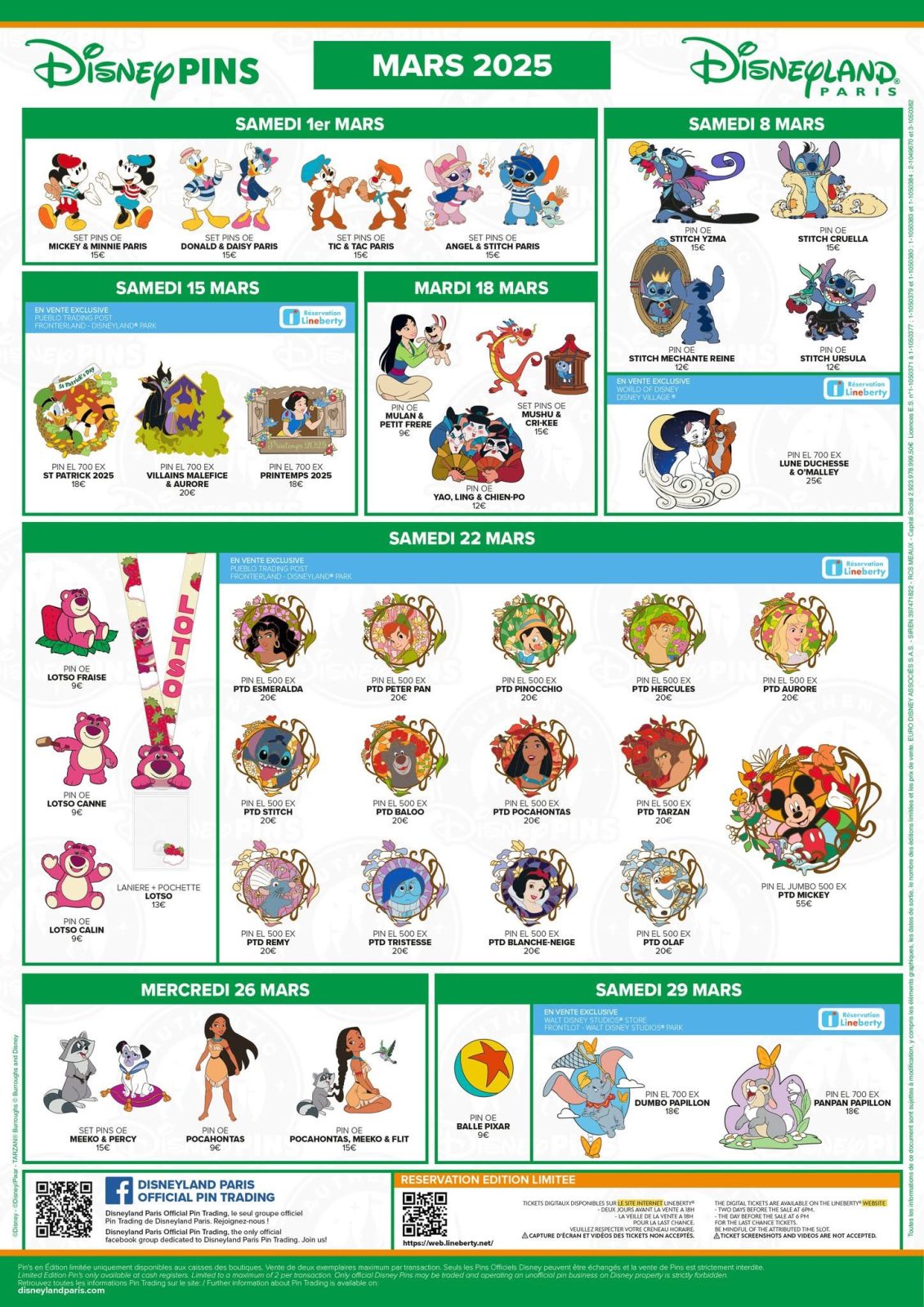 Disneyland Paris March 2025 Pin Releases